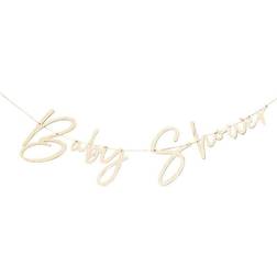 Ginger Ray Garlands Wooden Baby Shower Beige
