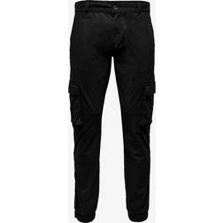 Only & Sons Scam Stage Caro Cuff Pants - Black