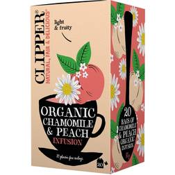 Clipper Tea Organic Chamomile and Peach Tea, 1 Pack, 20