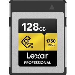 LEXAR 128GB Professional 1750MB/Sec Type B Cfexpress Gold Series Memory Card