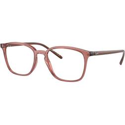 Ray-Ban Unisex Rb7185 Transparent Brown Clear Lenses Polarized 52-18