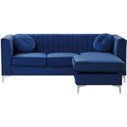 Beliani Timra Blue Sofa 220cm 3 Seater