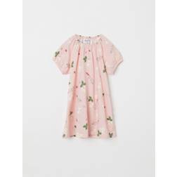 Polarn O. Pyret Strawberry Print Baby Dress Pink 9-12m x