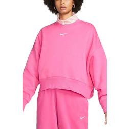 Nike Women's Phoenix Fleece Over-Oversized Crewneck Sweatshirt - Pinksicle/Sail