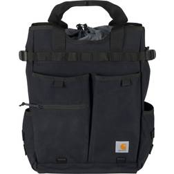 Carhartt Men's 28L Nylon Cinch-Top Convertible Tote Backpack Black
