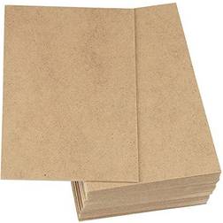 Juvale 30 Sheets Thin MDF Boards for Crafts and DIY Projects Brown 2mm 6x8 in