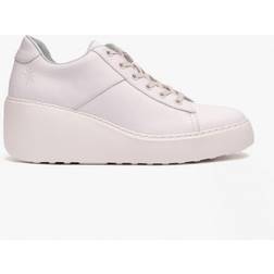 Fly London White Leather Lace-up Trainers 323 680 Silver