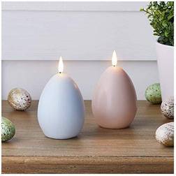 of 2 Truglow Pastel Easter Egg Battery Operated Flameless LED Candle