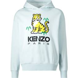 Kenzo print cotton hoodie - Blue (K25767791)