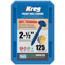 Kreg No. 8 X 2-1/2 L Square Blue-Kote Pocket-Hole Screw 125 ct