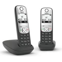 Gigaset Fastnettelefon A690 Duo Sort/Sølvfarvet