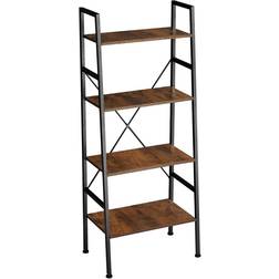tectake industrial dark Ladder Book Shelf