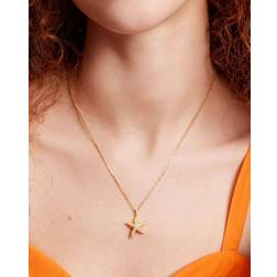kate spade new york Sea Star Pave Starfish Pendant Necklace in Gold Tone, 16-19