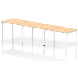 Evolve Single White Frame Bench Writing Desk