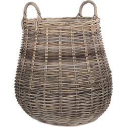Pot-Bellied Hessian Lined Log Basket