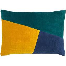 Furn Morella Abstract Cushion Emerald/Ochre/Navy Complete Decoration Pillows Green, Blue, Multicolour