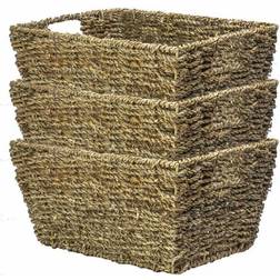 Maison & White Natural Seagrass Storage Hamper of 3 Box M&W Basket