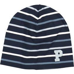 Polarn O. Pyret Kid's Multi-Striped Hat with P Applique - Dark Navy Blue (60490898)