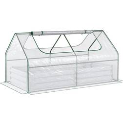 OutSunny Raised Garden Bed Planter Box with Greenhouse