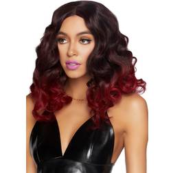 Leg Avenue Women's curly ombre burgundy wig
