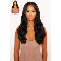 Lullabellz Thick Curly Clip In Hair Extensions 16 inch Natural Black
