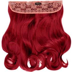 Lullabellz Thick Curly Clip In Hair Extensions 16 inch Ruby Red