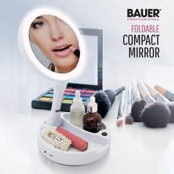 Bauer Vivo Pro Led Folding Double Sided Make Up Mirror White