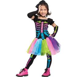 Fun World ky Punky Bones Toddler Costume Black/Pink/Green