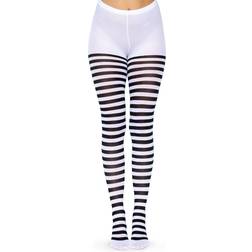 Leg Avenue Striped Tights 3x-4x Black/white