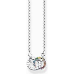 Thomas Sabo Intertwined Rainbow Necklace, Silver, Women
