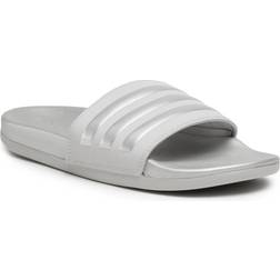 adidas Damen Adilette Comfort Slippers, Grey Two/Silver met./Grey Two, 44.5