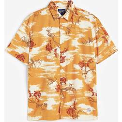 Superdry Vintage Hawaiian S/s Shirt Yellow Clouds, Freizeithemden in Größe