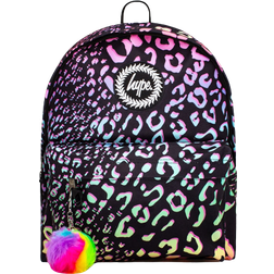 Hype Gradient Pastel Animal Print Backpack - Black/Pink