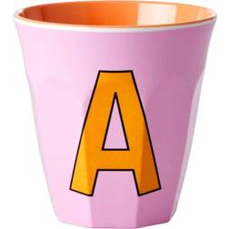 Rice Pinkish Colors Melamine Alphabet Cup A A