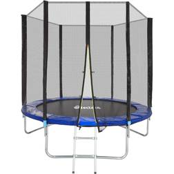 tectake Trampoline 244cm + Safety Net + Ladder