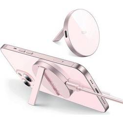 ESR HaloLock Kickstand Wireless Charger MagSafe Compatible Pastel Pink
