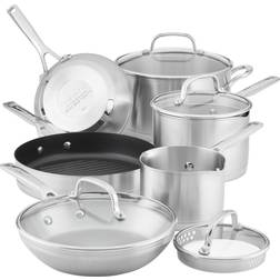 KitchenAid 3-Ply Base Pots Cookware Set with lid