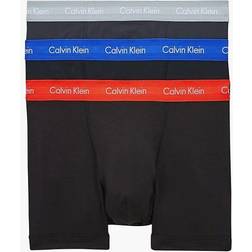Calvin Klein Cotton Stretch Trunks 3-pack - Royalty/Grey/Exotic Coral