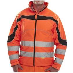 Click Beeswift hi-vis eton softshell work jacket orange sizes s-xxxxl