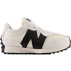New Balance Little Kid's 327 Bungee Lace - White with Black