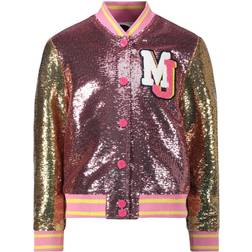 Marc Jacobs Kid's Sequin Bomber Jacket - Apricot