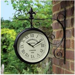 Charles Bentley Paddington Double Sided Metal Wall Clock