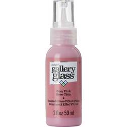Plaid Gallery Glass Paint Rosy Pink 2 oz