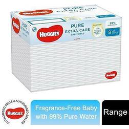 Huggies Pure Extra Care Baby Wipes, 56 Wipes