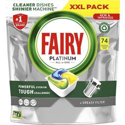 Fairy Platinum Plus All-In-1 Dishwasher Lemon XXL 74 Tablets