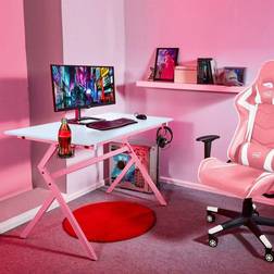 Neo Direct - Pink Ergonomic pc Gaming Office with Headphone Hook