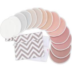 14pk Soothe Reusable Nursing Pads for Breastfeeding, 4-Layers Organic Breast Pads, Washable Nipple Pads Lovelle Lovelle