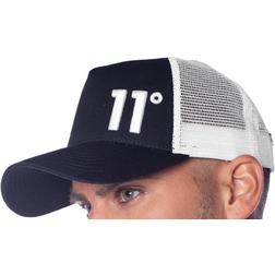 11 Degrees High Build Logo Trucker Cap - Black