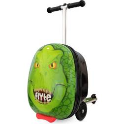 Flyte Darwin The Dino Folding Tri Scooter Suitcase Green