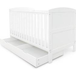 Ickle Bubba Coleby Classic Cot Bed with Under Drawer White 29.5x56.7"